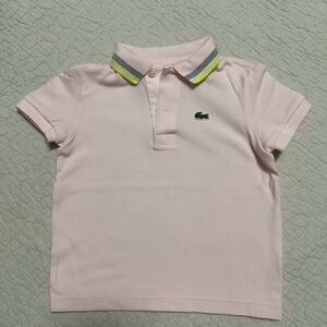 Lacoste Pink Polo Shirt with Classic Collar